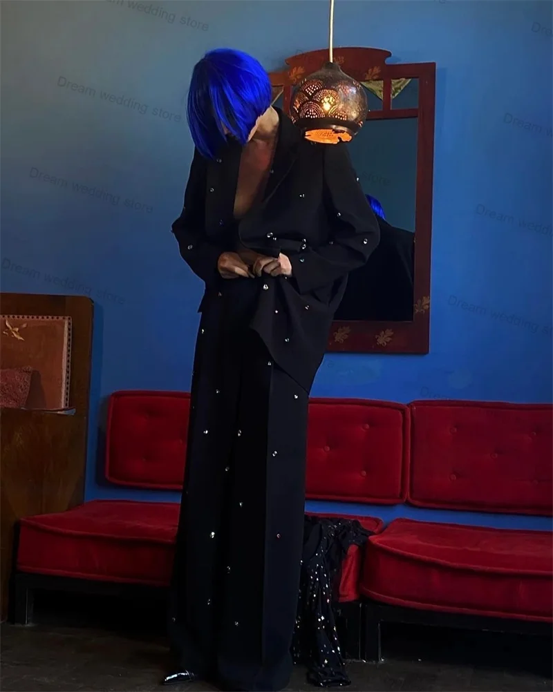 2 Pieces Black Women Suits Pants Set Long Blazer+Trousers Formal Wedding Tuxedo Prom Jacket Tailored Colorful Crystal Coat
2 Pieces Black Women Suits Pants Set Long Blazer+Trousers Formal Wedding Tuxedo Prom Jacket Tailored Colorful Crystal Coat