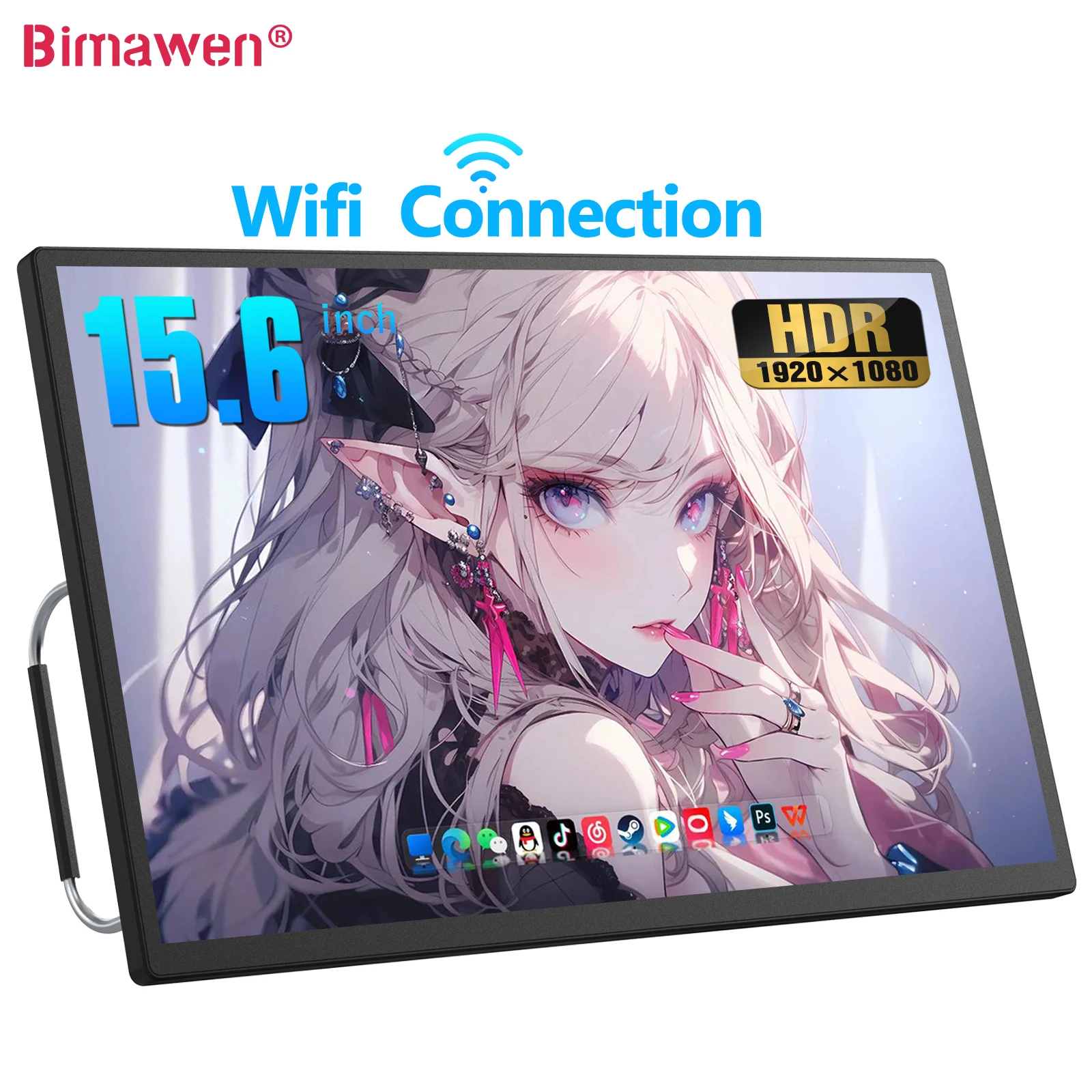 Bimawen 15.6inch 1080P 400nit Wifi Hotspot Connection Bracket Portable Monitor LCD GameDisplay X-BOX/PS5 Computer Second Screen
Bimawen 15.6inch 1080P 400nit Wifi Hotspot Connection Bracket Portable Monitor LCD GameDisplay X-BOX/PS5 Computer Second Screen