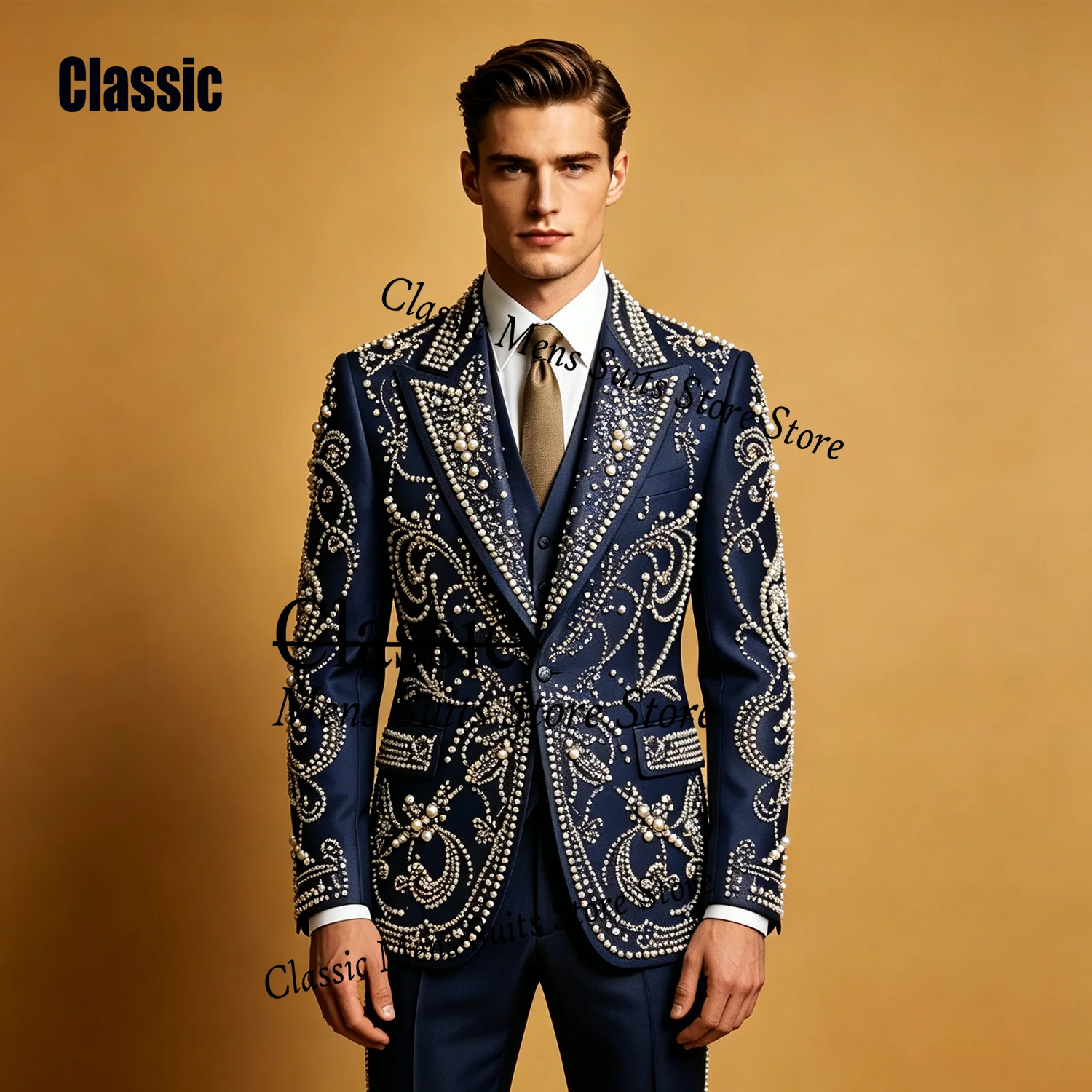 Customized Jewelry Crystal Men Suits 3 Pieces Sets Male Party Blazers Glitter Groom Birthday Tuxedos Slim Gem trajes para hombre
Customized Jewelry Crystal Men Suits 3 Pieces Sets Male Party Blazers Glitter Groom Birthday Tuxedos Slim Gem trajes para hombre