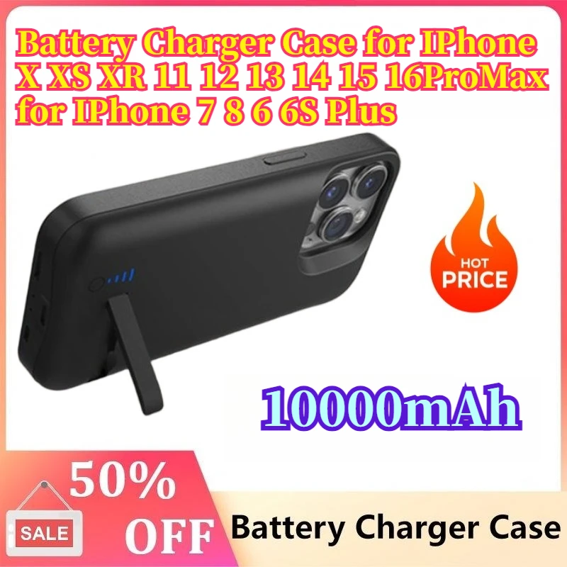 Battery Charger Case for IPhone X XS XR 11 12 13 14 15 16ProMax for IPhone 7 8 6 6S Plus Charging Case 10000mAh Power Bank Cover
Battery Charger Case for IPhone X XS XR 11 12 13 14 15 16ProMax for IPhone 7 8 6 6S Plus Charging Case 10000mAh Power Bank Cover