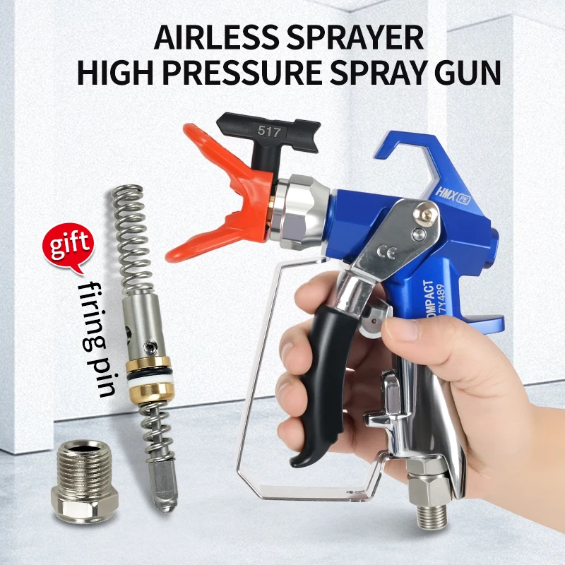High Pressure Airless Paint Spray Gun 360° Swivel 517 Nozzle Wear Resistant Needle Safety Latch Airless Sprayer Gun
High Pressure Airless Paint Spray Gun 360° Swivel 517 Nozzle Wear Resistant Needle Safety Latch Airless Sprayer Gun