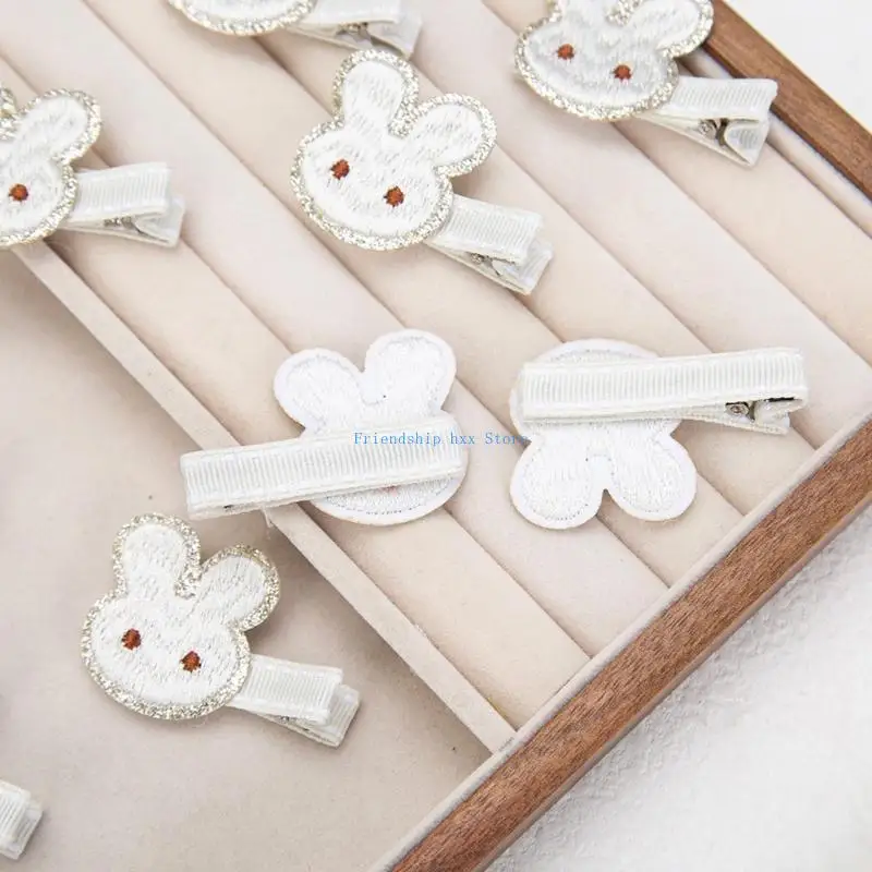 F1CB 1 pair Embroidered Rabbit Hairpins for Girls and Teens Adorable Hair Barrettes
F1CB 1 pair Embroidered Rabbit Hairpins for Girls and Teens Adorable Hair Barrettes