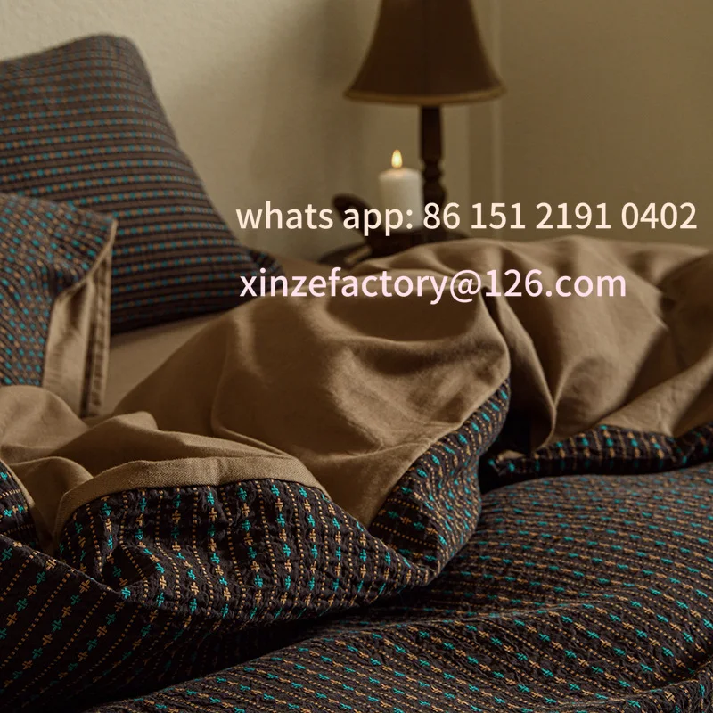 Customizable cotton four-season four-piece set autumn new literary and old style pure cotton dark red sheets bedding
Customizable cotton four-season four-piece set autumn new literary and old style pure cotton dark red sheets bedding