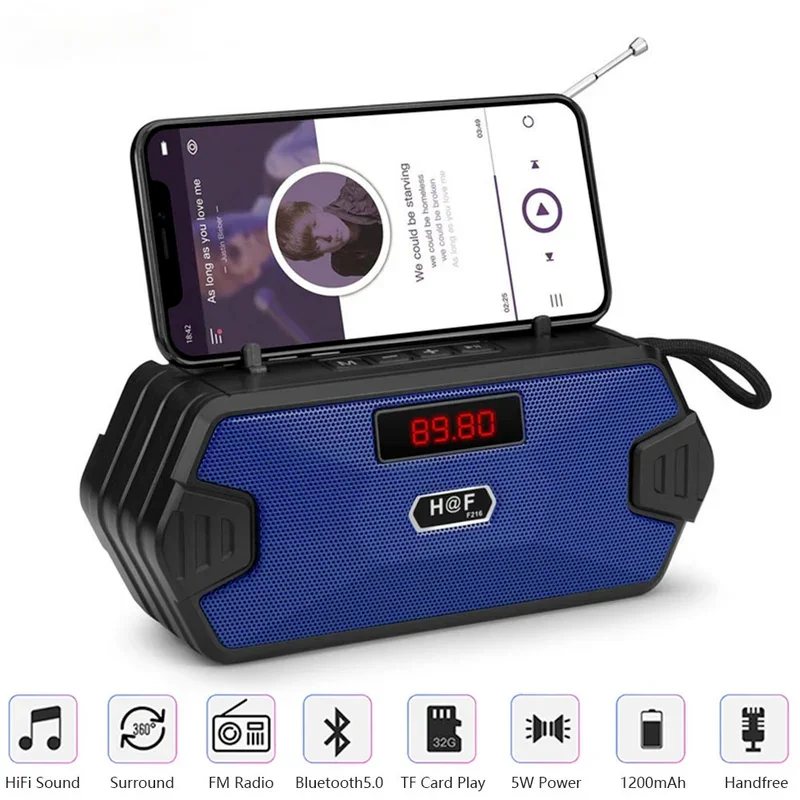 Портативное FM-радио Bluetooth-динамик Многофункциональный дисплей Поддержка TF-карты
Портативное FM-радио Bluetooth-динамик Многофункциональный дисплей Поддержка TF-карты