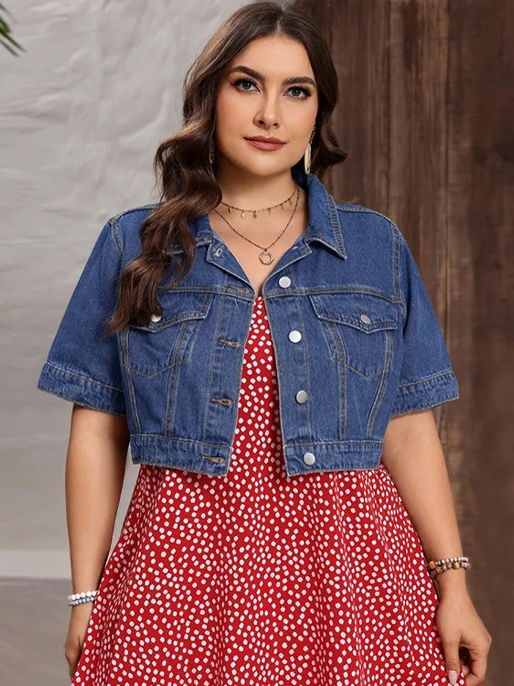 3XL Plus Size Casual Female Tops Women Denim Jacket Spring Autumn Clothes Short Sleeve Jeans Waistcoats Single-Breasted 5XL 4XL
3XL Plus Size Casual Female Tops Women Denim Jacket Spring Autumn Clothes Short Sleeve Jeans Waistcoats Single-Breasted 5XL 4XL