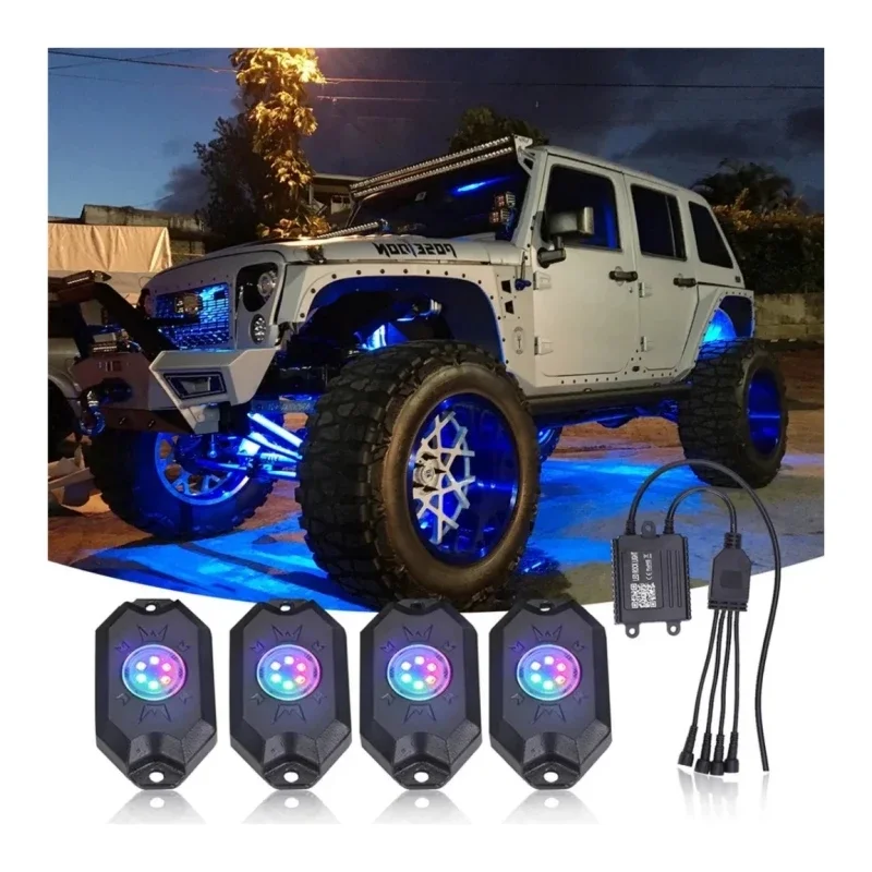 High Lumen 4/6/8 Pods RGBW LED Rock Light Kit APP Controller Chasing Led Underglow Lights Kit Others Car Light Accessories
High Lumen 4/6/8 Pods RGBW LED Rock Light Kit APP Controller Chasing Led Underglow Lights Kit Others Car Light Accessories