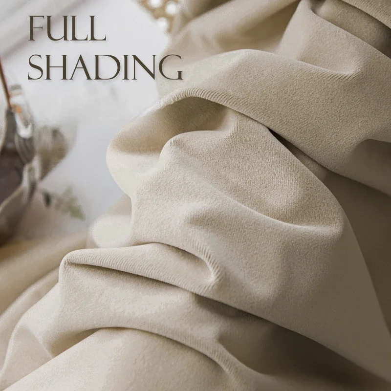 French Style Minimalist Milk Tea Colored Fully Blackout Velvet Curtains Blackout Soundproof Matte Living Room Bedroom Curtains
French Style Minimalist Milk Tea Colored Fully Blackout Velvet Curtains Blackout Soundproof Matte Living Room Bedroom Curtains