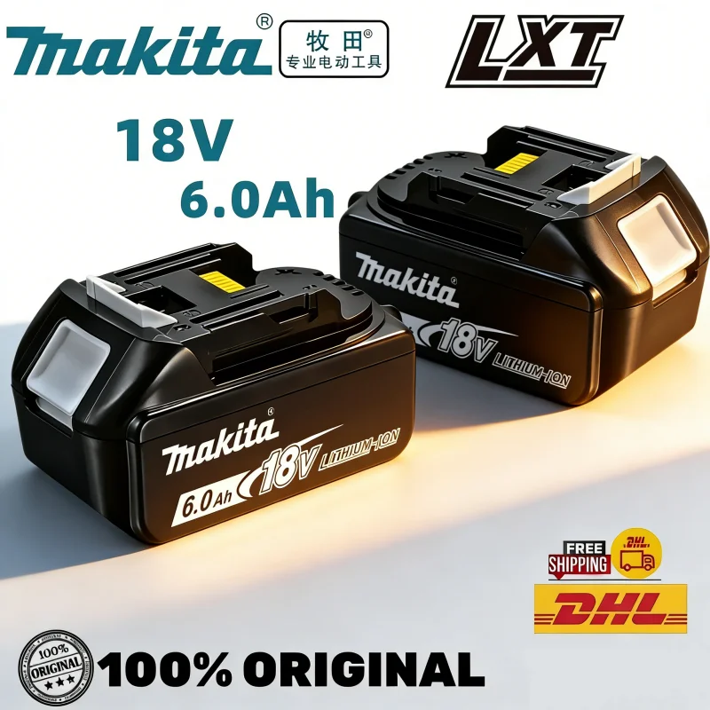 Makita Original Lithium ion Rechargeable Battery 18V 6000mAh 18v Replacement Batteries BL1860 BL1830 BL1850 BL1860B
Makita Original Lithium ion Rechargeable Battery 18V 6000mAh 18v Replacement Batteries BL1860 BL1830 BL1850 BL1860B