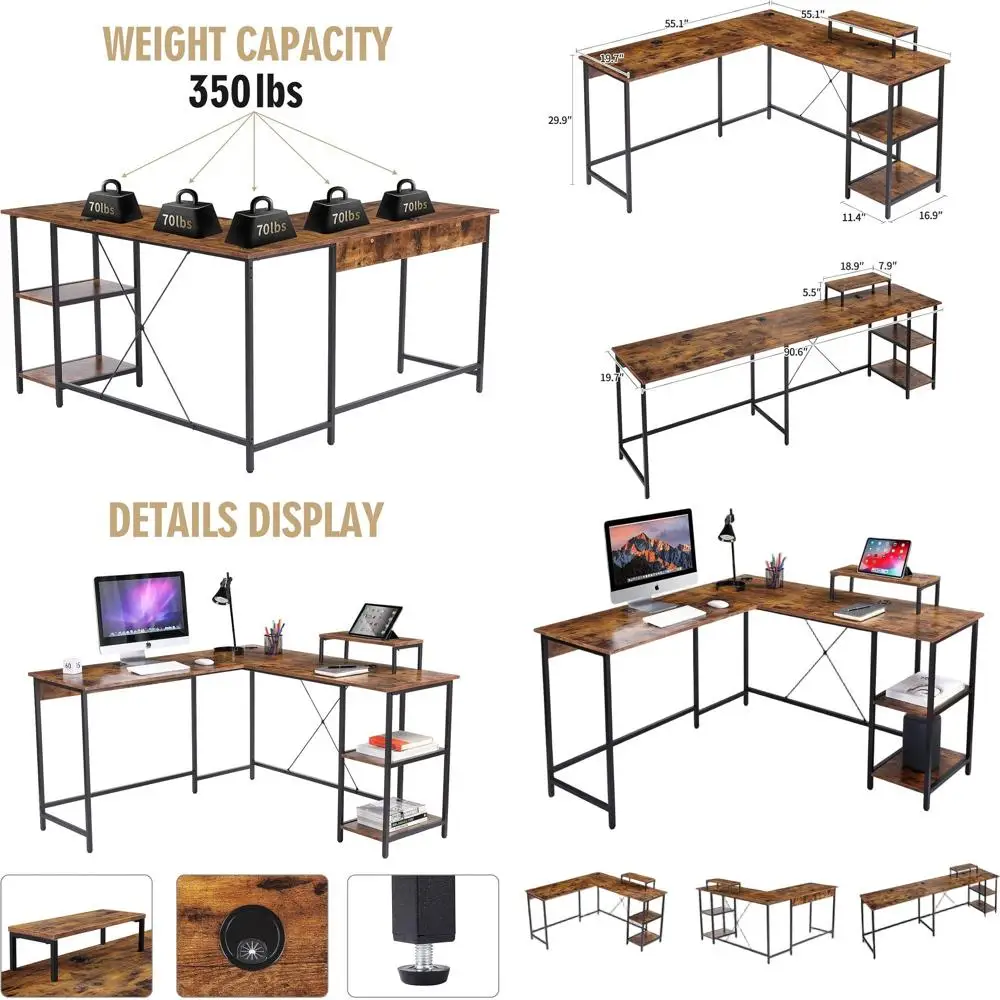L-Shape Corner Desk: Compact Home Office & Gaming Space, Durable Design for Work & Play
L-Shape Corner Desk: Compact Home Office & Gaming Space, Durable Design for Work & Play