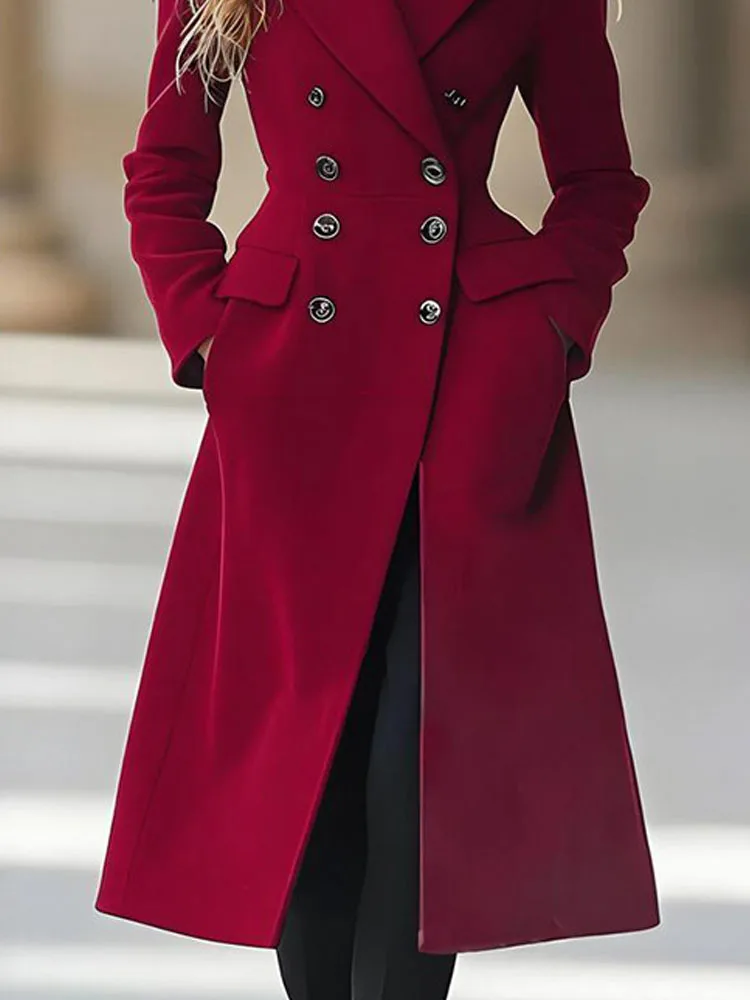 Autumn Elegant Double Breasted Commuting Coat Women's Fashion Lapel Collar Solid Midi Jacket Winter Casual Long Sleeve Outerwear
Autumn Elegant Double Breasted Commuting Coat Women's Fashion Lapel Collar Solid Midi Jacket Winter Casual Long Sleeve Outerwear
