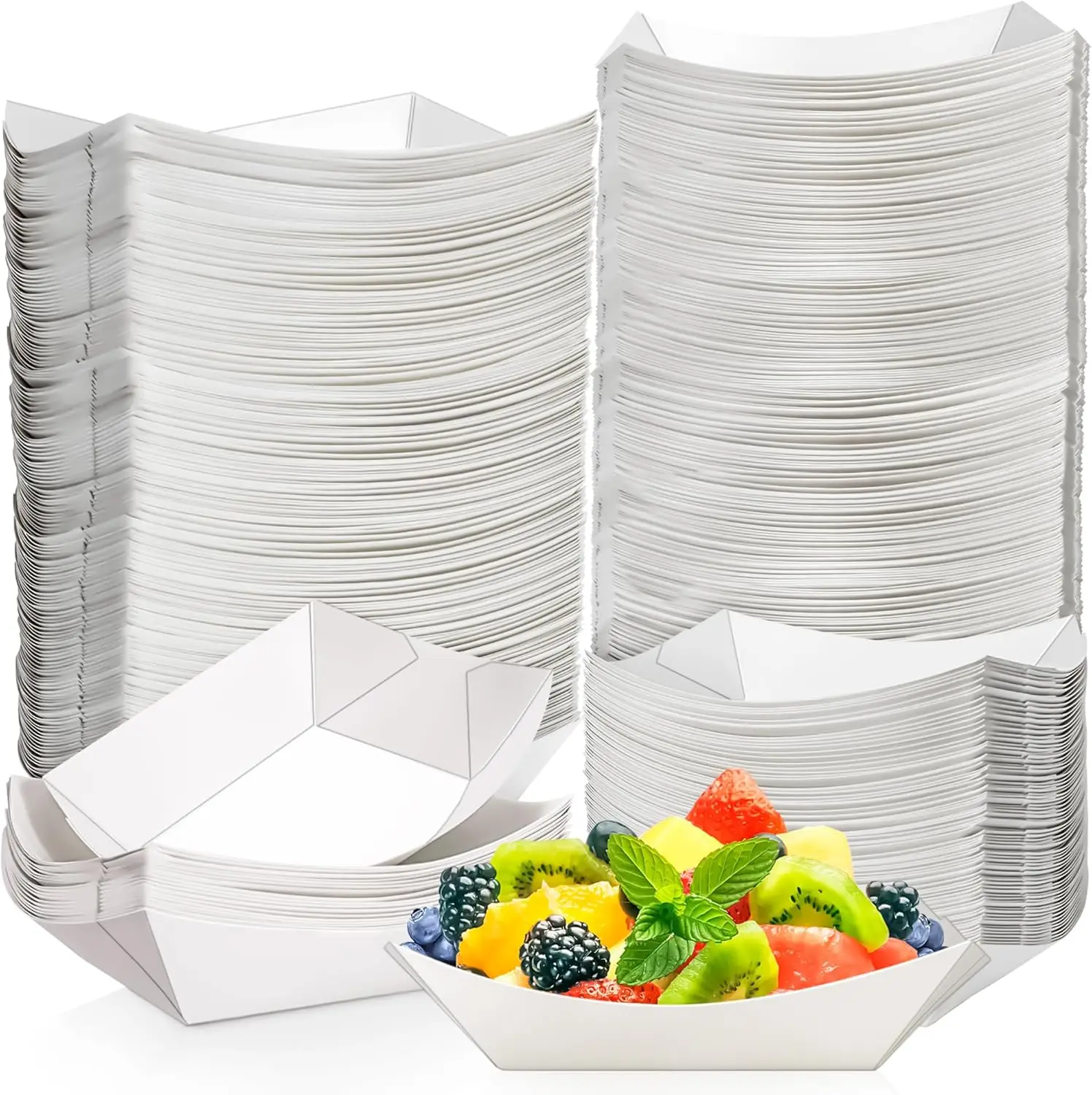 120 Pack 2lb Paper Food Boat Trays, White Kraft Disposable Serving Bowls for Snack BBQ Fries Popcorn
120 Pack 2lb Paper Food Boat Trays, White Kraft Disposable Serving Bowls for Snack BBQ Fries Popcorn