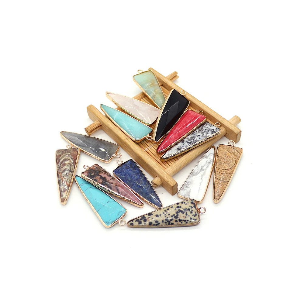 Natural Spotted Stone Black Agate Polished Faceted Triangular Pyramid-shaped Pendants DIY Minimalist Creative Jewelry Accessory
Natural Spotted Stone Black Agate Polished Faceted Triangular Pyramid-shaped Pendants DIY Minimalist Creative Jewelry Accessory
