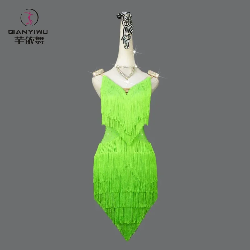 2025 New Green Latin Dance Fringe Dress Sexy Women Stand Ballroom Prom Custom Skirt Line Suit Wear Girls Stage Sport Performance
2025 New Green Latin Dance Fringe Dress Sexy Women Stand Ballroom Prom Custom Skirt Line Suit Wear Girls Stage Sport Performance