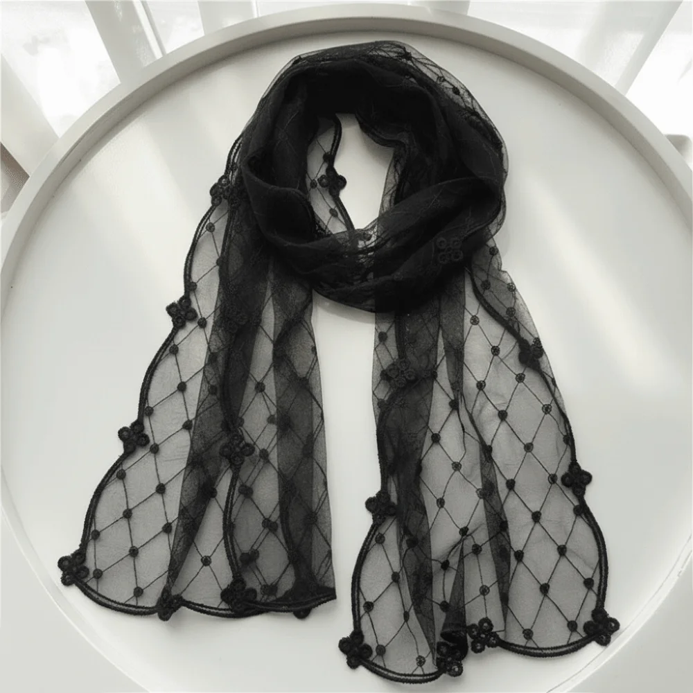 Versatile Retro Women's Lace Scarf Korean Version Long Female Headscarf Solid Color Embroidered Flower Sunscreen Shawl for Women
Versatile Retro Women's Lace Scarf Korean Version Long Female Headscarf Solid Color Embroidered Flower Sunscreen Shawl for Women