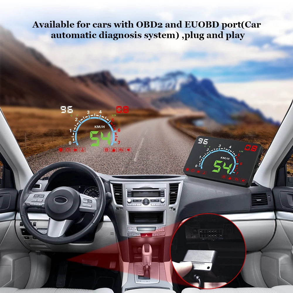 Проекционный дисплей ELING HUD OBD2 на лобовое стекло с большим экраном: скорость, температура воды, обороты двигателя, напряжение. Автоматическая установка Plug and Play.
Проекционный дисплей ELING HUD OBD2 на лобовое стекло с большим экраном: скорость, температура воды, обороты двигателя, напряжение. Автоматическая установка Plug and Play.