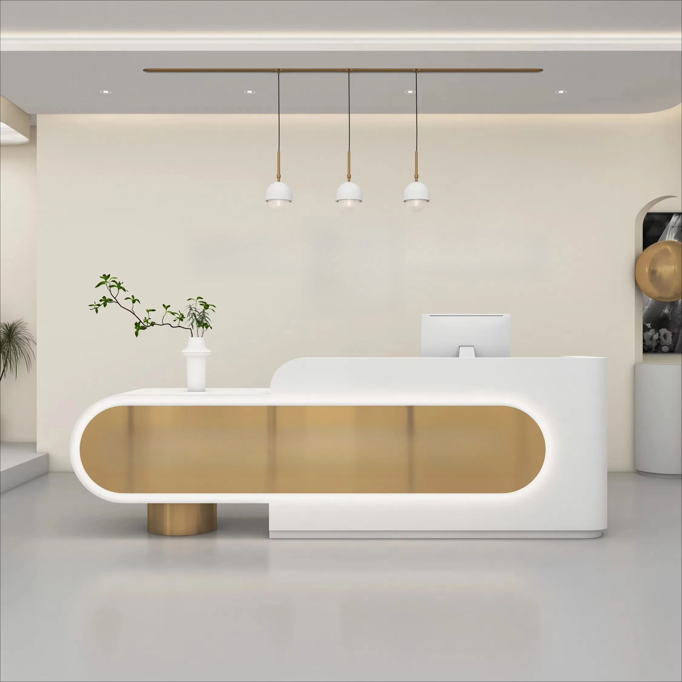 az-Simple Modern Cream Style Reception Desk for Beauty Salon Dental Clinic Bar Counter Training Institution Complete Set@
az-Simple Modern Cream Style Reception Desk for Beauty Salon Dental Clinic Bar Counter Training Institution Complete Set@