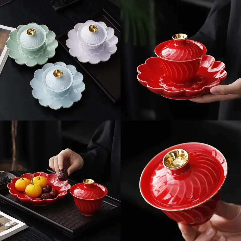 【CHIMU HOME】 High-end Gold Painting Gaiwan Ceramic Pot for Bowl Kung Fu Set Fruit Tray Cake Tray Custom Logo
【CHIMU HOME】 High-end Gold Painting Gaiwan Ceramic Pot for Bowl Kung Fu Set Fruit Tray Cake Tray Custom Logo
