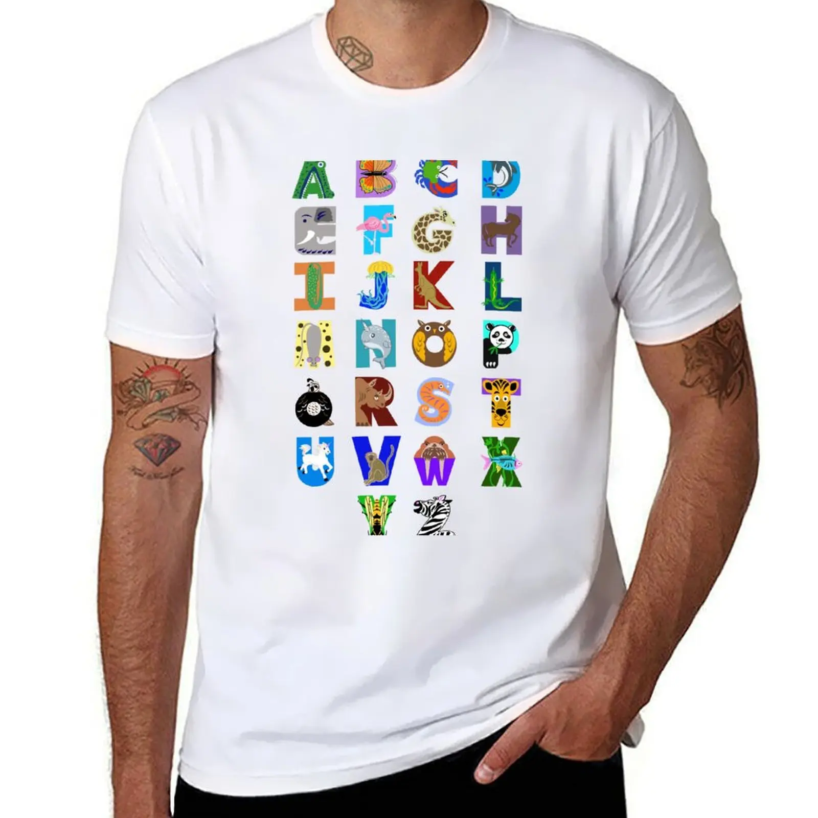 Animal Alphabet T-Shirt man t shirt graphic t shirt for man T-Shirt
Animal Alphabet T-Shirt man t shirt graphic t shirt for man T-Shirt