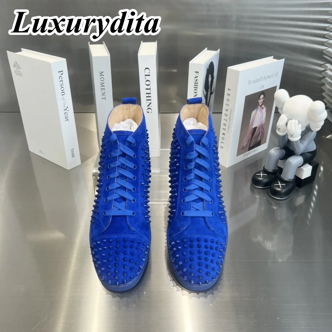 Top Quality Womens Trendy Casual Sneakers Luxury Mens Real Leather Tennis Shoes Designr Red Sole Tide Lovers Rivet Shoes HJ1170
Top Quality Womens Trendy Casual Sneakers Luxury Mens Real Leather Tennis Shoes Designr Red Sole Tide Lovers Rivet Shoes HJ1170