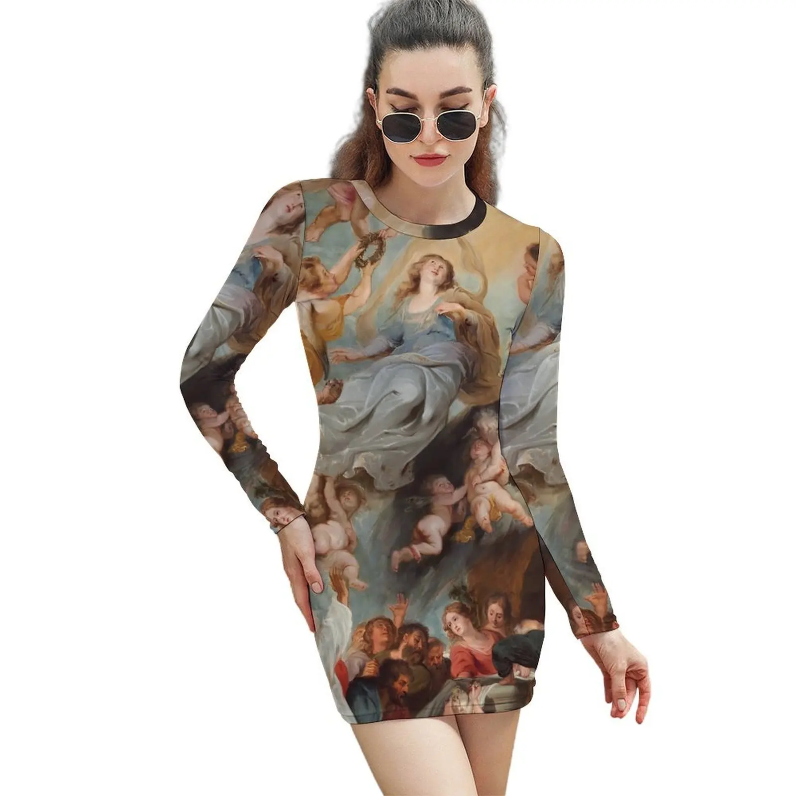 Oil Painting Rubens Bodycon Dress Spring The Assumption of The Virgin Modern Dresses Lady Long Sleeve Custom Street Style Dress
Oil Painting Rubens Bodycon Dress Spring The Assumption of The Virgin Modern Dresses Lady Long Sleeve Custom Street Style Dress