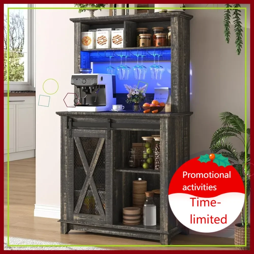 Горячая распродажа: Кофейный барный шкаф в стиле фермерского дома 31,5 дюйма со светодиодной подсветкой, раздвижной дверью-амбаром, винной полкой и местом для хранения для кухни и столовой
Горячая распродажа: Кофейный барный шкаф в стиле фермерского дома 31,5 дюйма со светодиодной подсветкой, раздвижной дверью-амбаром, винной полкой и местом для хранения для кухни и столовой