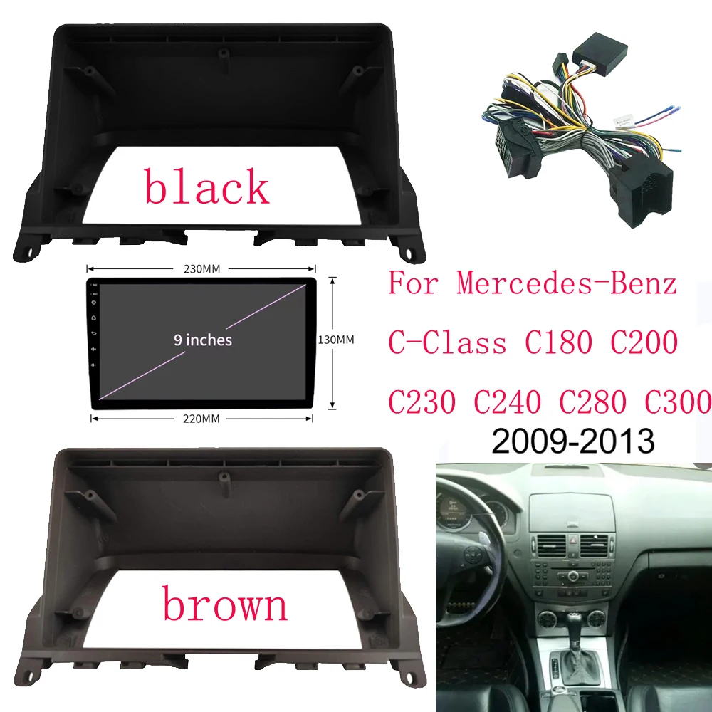 9-дюймовая автомобильная лицевая панель для Mercedes-Benz C-Class W204 C180 C200 C230 C240 C280 C300, стереосистема для крепления на приборной панели, рамка, отделка панели плеера
9-дюймовая автомобильная лицевая панель для Mercedes-Benz C-Class W204 C180 C200 C230 C240 C280 C300, стереосистема для крепления на приборной панели, рамка, отделка панели плеера