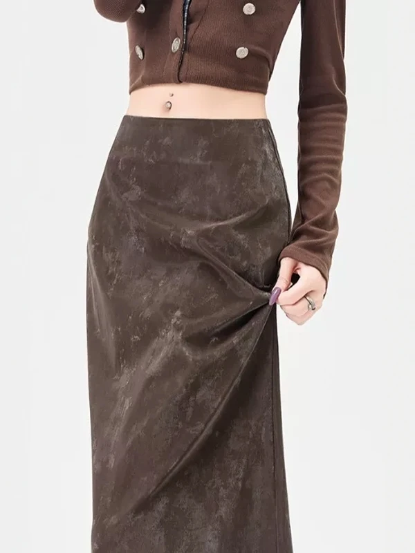 High Waist A-Line Skirt Women's Floral Embroidery PU Leather Skirt Spring Autumn Season Ba Split Commute Sle
High Waist A-Line Skirt Women's Floral Embroidery PU Leather Skirt Spring Autumn Season Ba Split Commute Sle