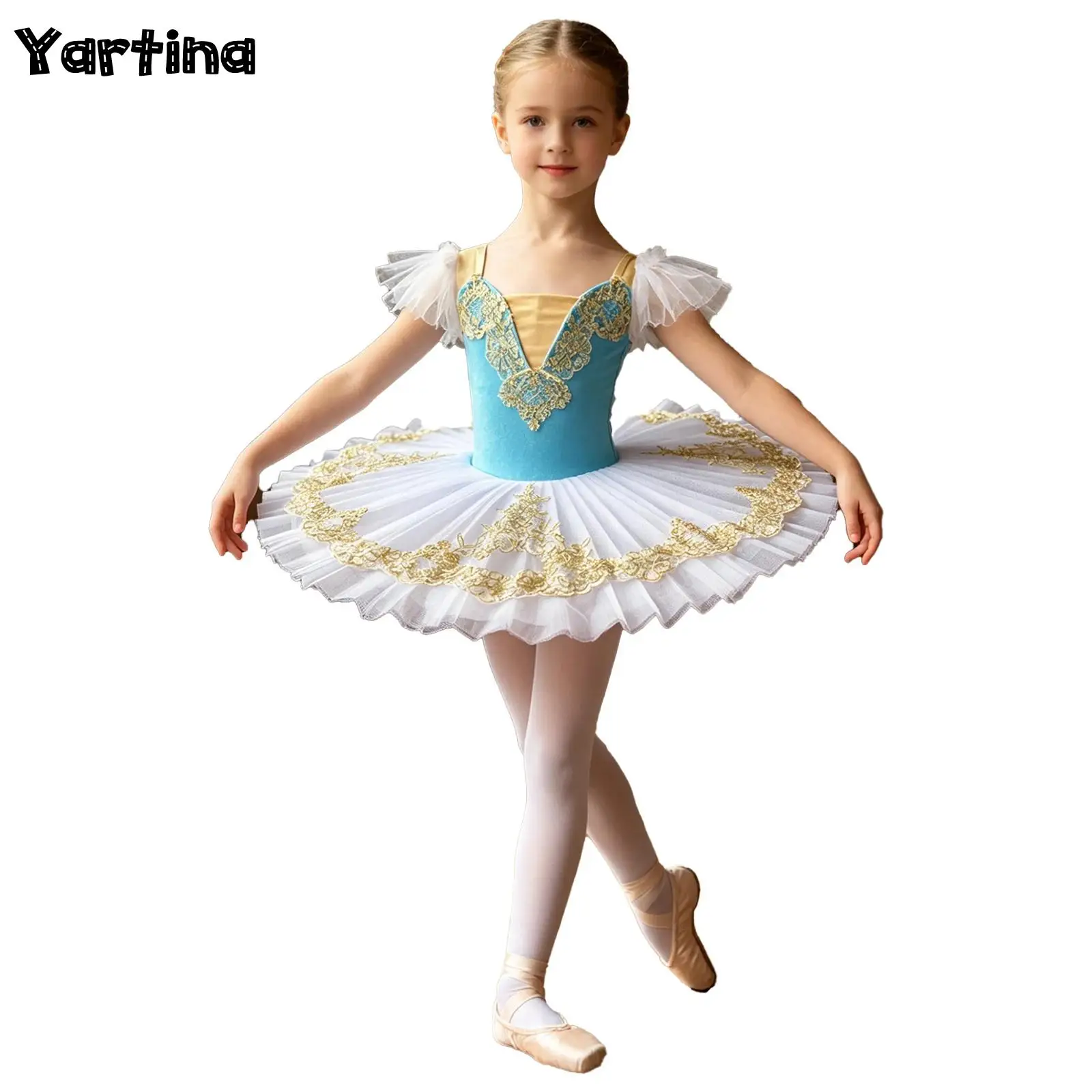 Kids Girls Ballet Dress Dance Practice Performance Costume Adjustable Spaghetti Straps Applique Layered Tulle Dress with Cuffs
Kids Girls Ballet Dress Dance Practice Performance Costume Adjustable Spaghetti Straps Applique Layered Tulle Dress with Cuffs