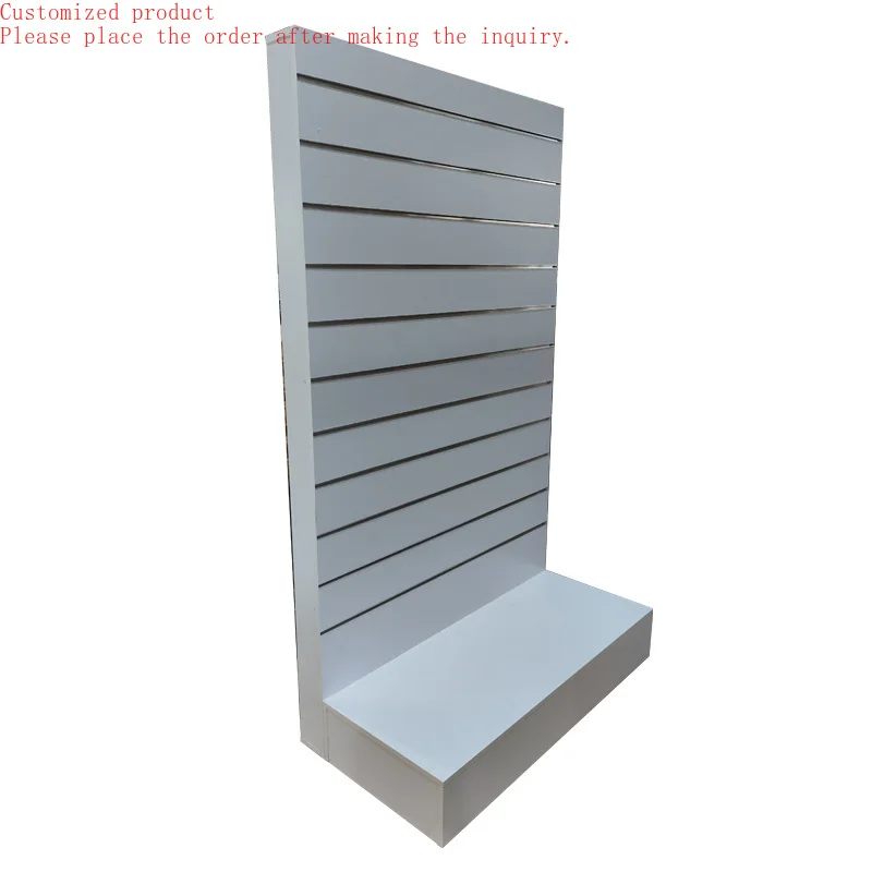 Custom.Custom L-Shaped Melamine Slatwall Stands Display Shelf with Aluminum Inserts Slatwall Wall Units for Retail, Cloth Shop
Custom.Custom L-Shaped Melamine Slatwall Stands Display Shelf with Aluminum Inserts Slatwall Wall Units for Retail, Cloth Shop