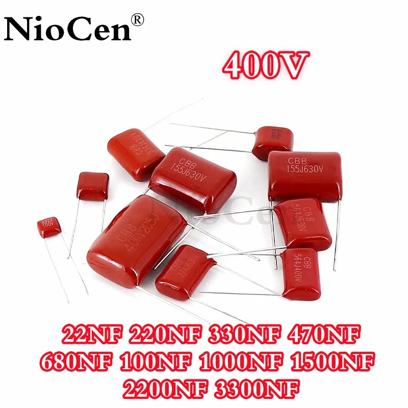 5PCS CBB 400V 22/220/330/470/680/100/1000/1500/2200/3300NF 223J 224K 334J 474J 684J 105J 22J 335J Polypropylene Film Capacitor
5PCS CBB 400V 22/220/330/470/680/100/1000/1500/2200/3300NF 223J 224K 334J 474J 684J 105J 22J 335J Polypropylene Film Capacitor