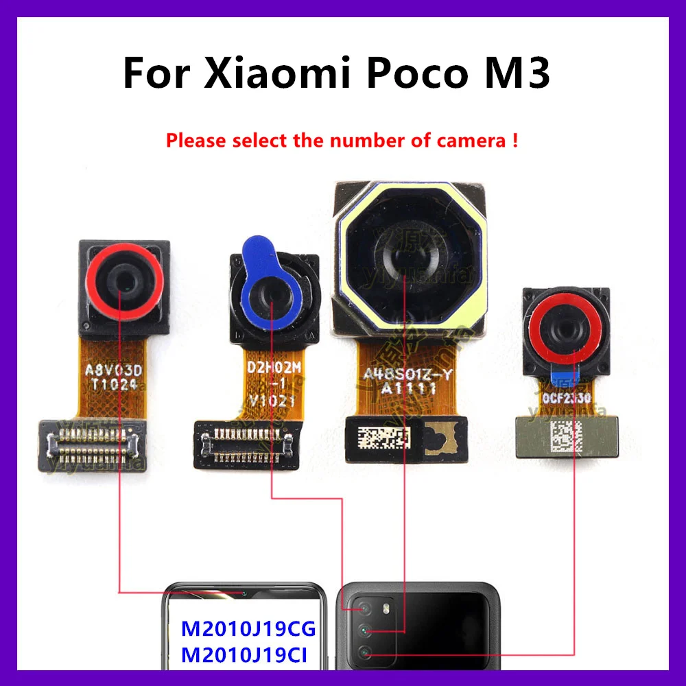 For Xiaomi Poco M3 Front Back Camera Backside Rear Camera Module Replacement Parts
For Xiaomi Poco M3 Front Back Camera Backside Rear Camera Module Replacement Parts