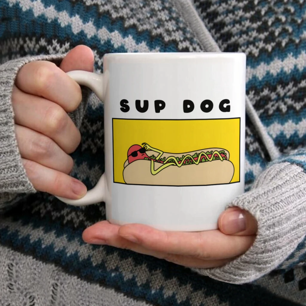 Sup Dog Hot DogCoffee Mug Tea Cup 11oz Coffee Cup Funny Birthday Ceramic Mug Personalized Cup
Sup Dog Hot DogCoffee Mug Tea Cup 11oz Coffee Cup Funny Birthday Ceramic Mug Personalized Cup