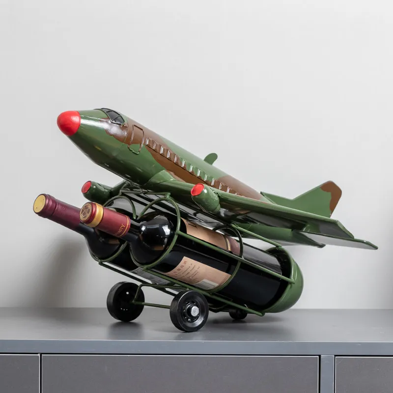 Light Luxury Aircraft Model Iron Double Bottle Wine Rack, Wine Cabinet Decor Ornament for Living Room Display
Light Luxury Aircraft Model Iron Double Bottle Wine Rack, Wine Cabinet Decor Ornament for Living Room Display