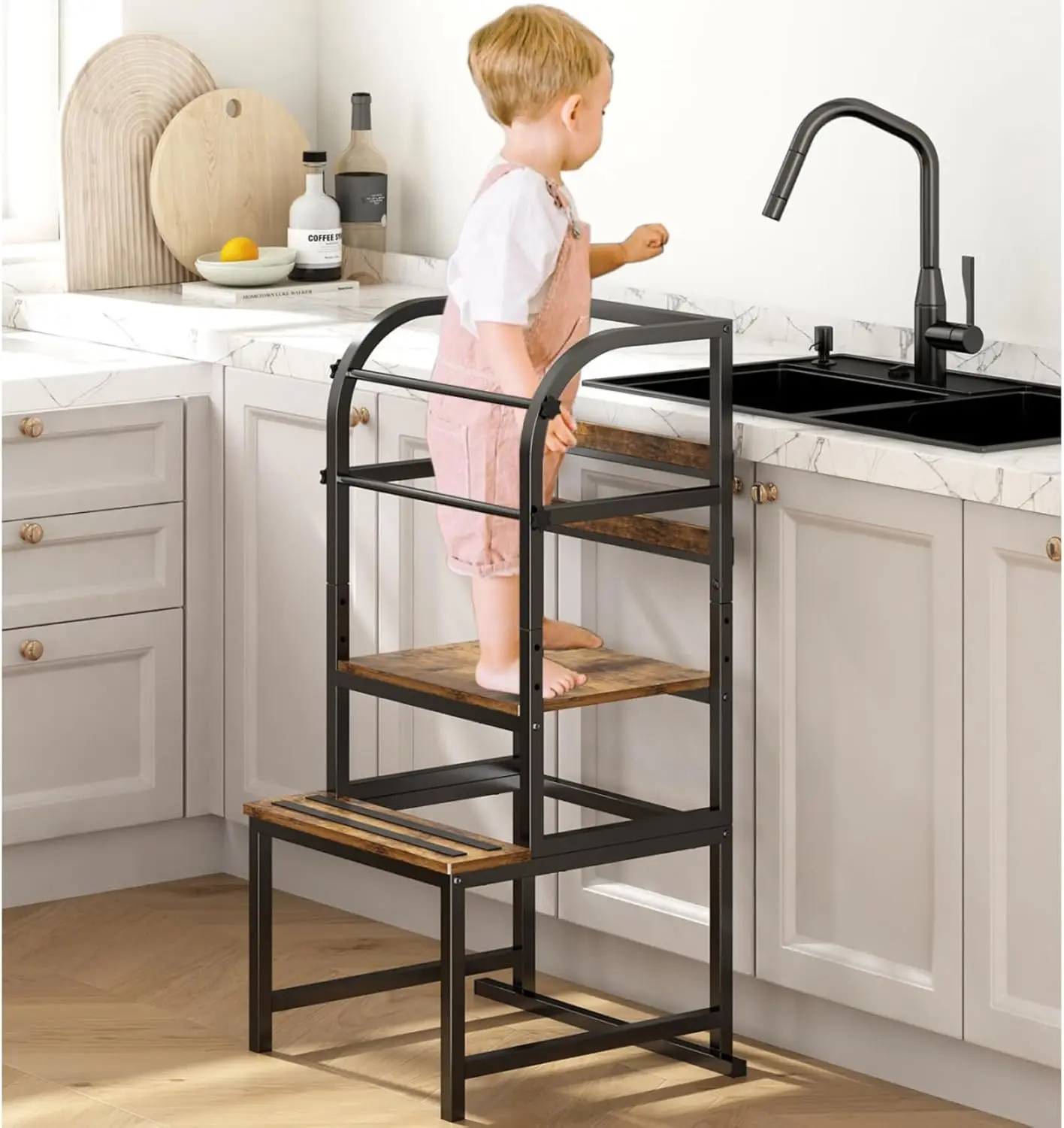 Toddler Tower For Kitchen, Step Stool For Toddler Ladder Height Adjustable, Toddler Stool Helper With Safety Rail, Bathroom Kid
Toddler Tower For Kitchen, Step Stool For Toddler Ladder Height Adjustable, Toddler Stool Helper With Safety Rail, Bathroom Kid