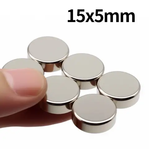 Aimant néodyme Super fort 15x5mm N35 NdfeB imanes magnétiques permanents ronds aimants puissants aimant de réfrigérateur