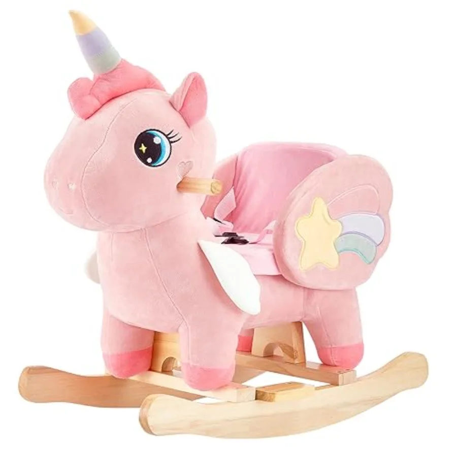 Unicorn Baby Rocking Horse, Pink Fairy Unicorn Rocking Horse for Toddlers 6 Months to 3 Years, Stuffed Ride-on Animal Rocker, E
Unicorn Baby Rocking Horse, Pink Fairy Unicorn Rocking Horse for Toddlers 6 Months to 3 Years, Stuffed Ride-on Animal Rocker, E