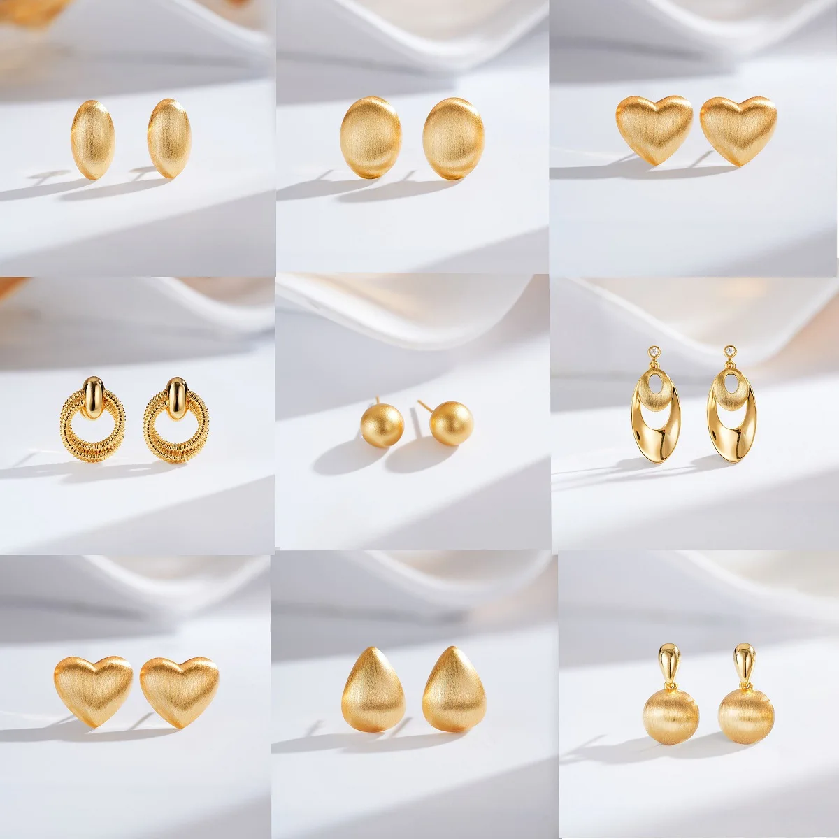 Handcrafted wire-ringed earrings plated with AU9999. Retro vintage-style earrings.
Handcrafted wire-ringed earrings plated with AU9999. Retro vintage-style earrings.