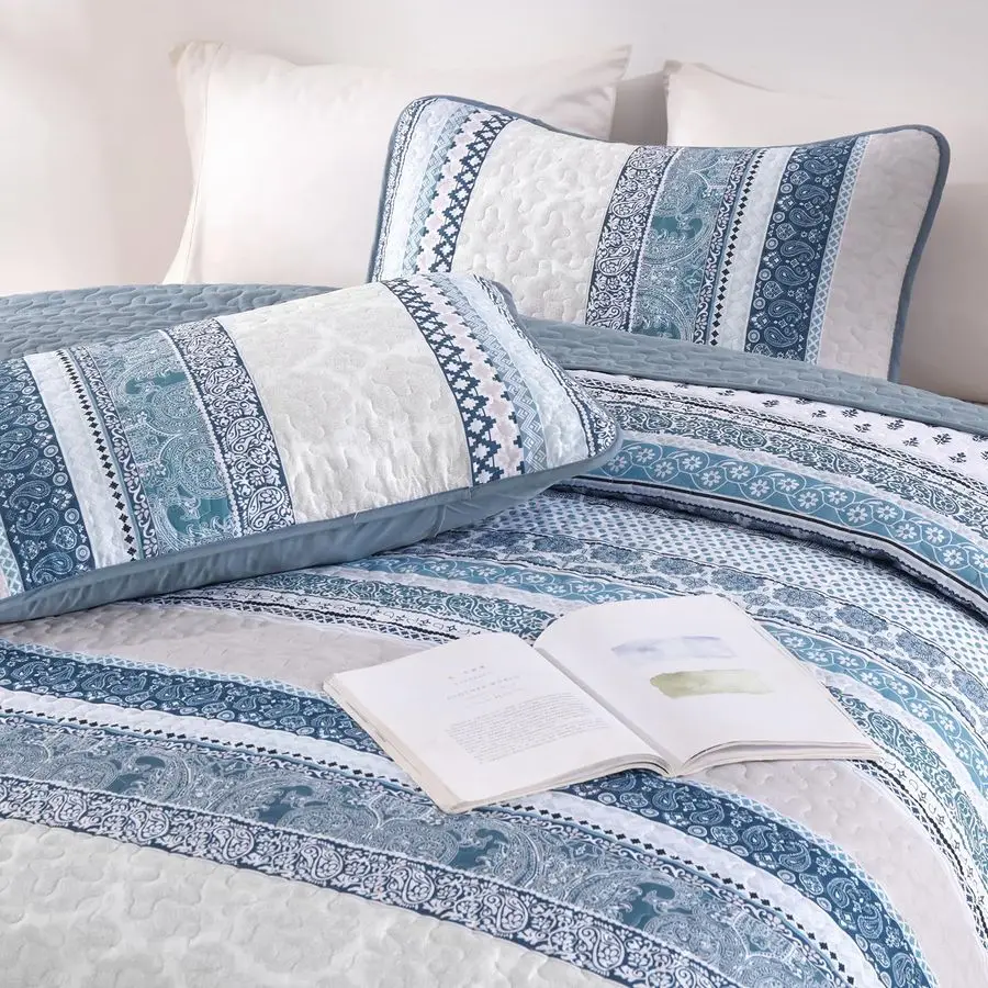Boho Quilt Set Super King Size, Blue Bohemian 3 Pieces Quilt Sets, Lightweight Bedspread Coverlet Bedding Set for All Season 120
Boho Quilt Set Super King Size, Blue Bohemian 3 Pieces Quilt Sets, Lightweight Bedspread Coverlet Bedding Set for All Season 120