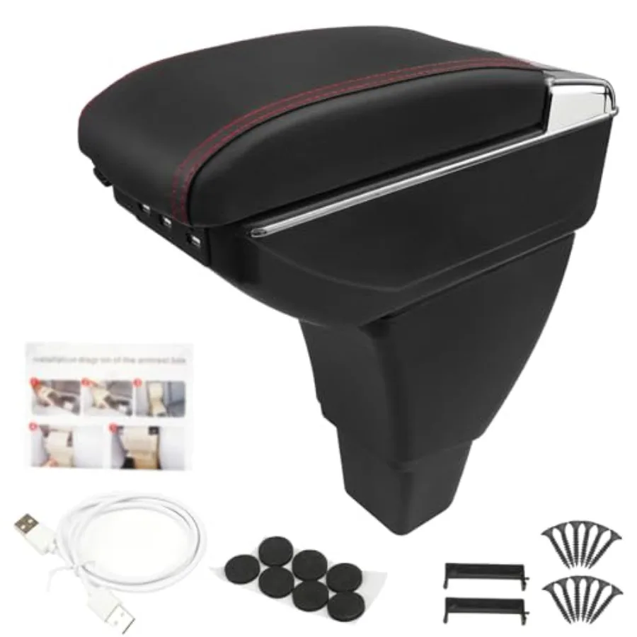 Center Console Armrest Compatible Scion xB Toyota bB 2004 2005 2006 7 USB Port Cup Holder Double Layer Organizer Storage Box
Center Console Armrest Compatible Scion xB Toyota bB 2004 2005 2006 7 USB Port Cup Holder Double Layer Organizer Storage Box