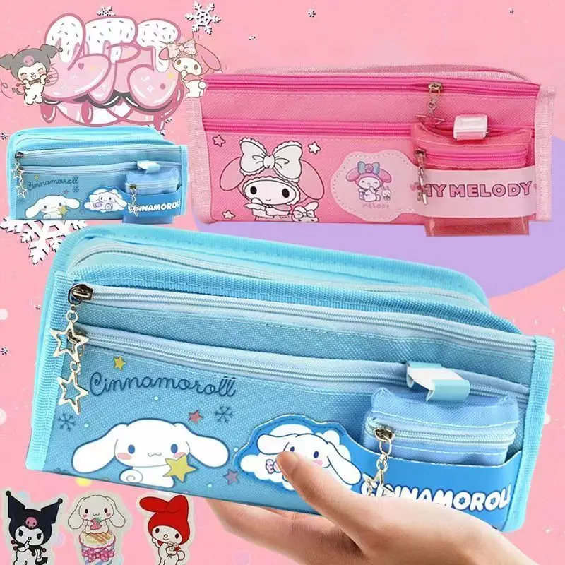New Sanrio Cartoon Pencil Bag Kawaii Cinnamoroll Melody School Pencil Bag Large Capacity Supplies Stationery Cosmetic Bag Gift
New Sanrio Cartoon Pencil Bag Kawaii Cinnamoroll Melody School Pencil Bag Large Capacity Supplies Stationery Cosmetic Bag Gift