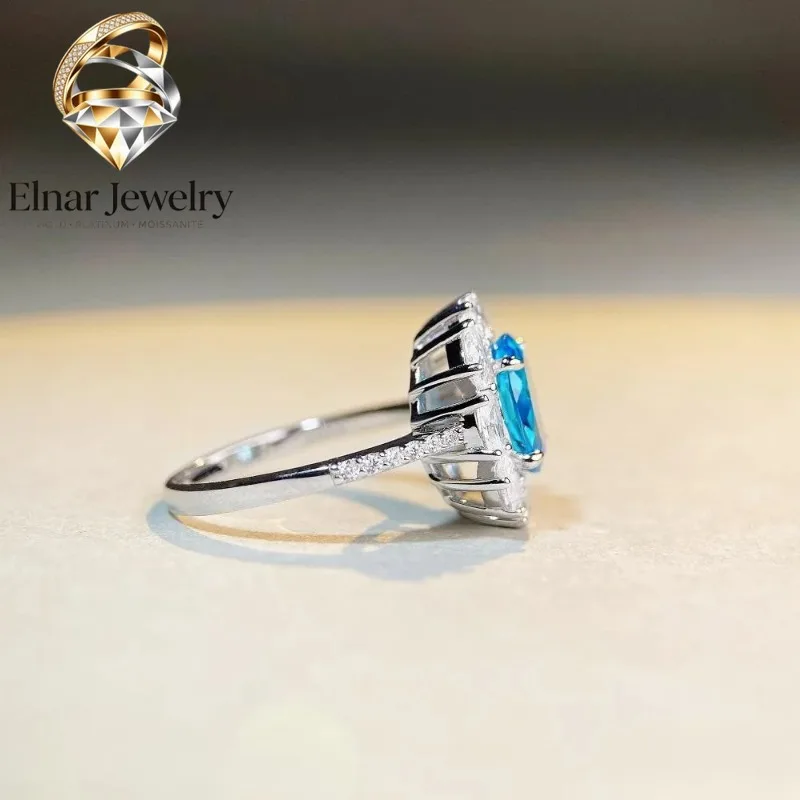 Elnar Jewelry Luxury Solid Platinum PT950 Sea Blue 3 karat Diamond Ring Ins European and American Women's Diamond Ring
Elnar Jewelry Luxury Solid Platinum PT950 Sea Blue 3 karat Diamond Ring Ins European and American Women's Diamond Ring
