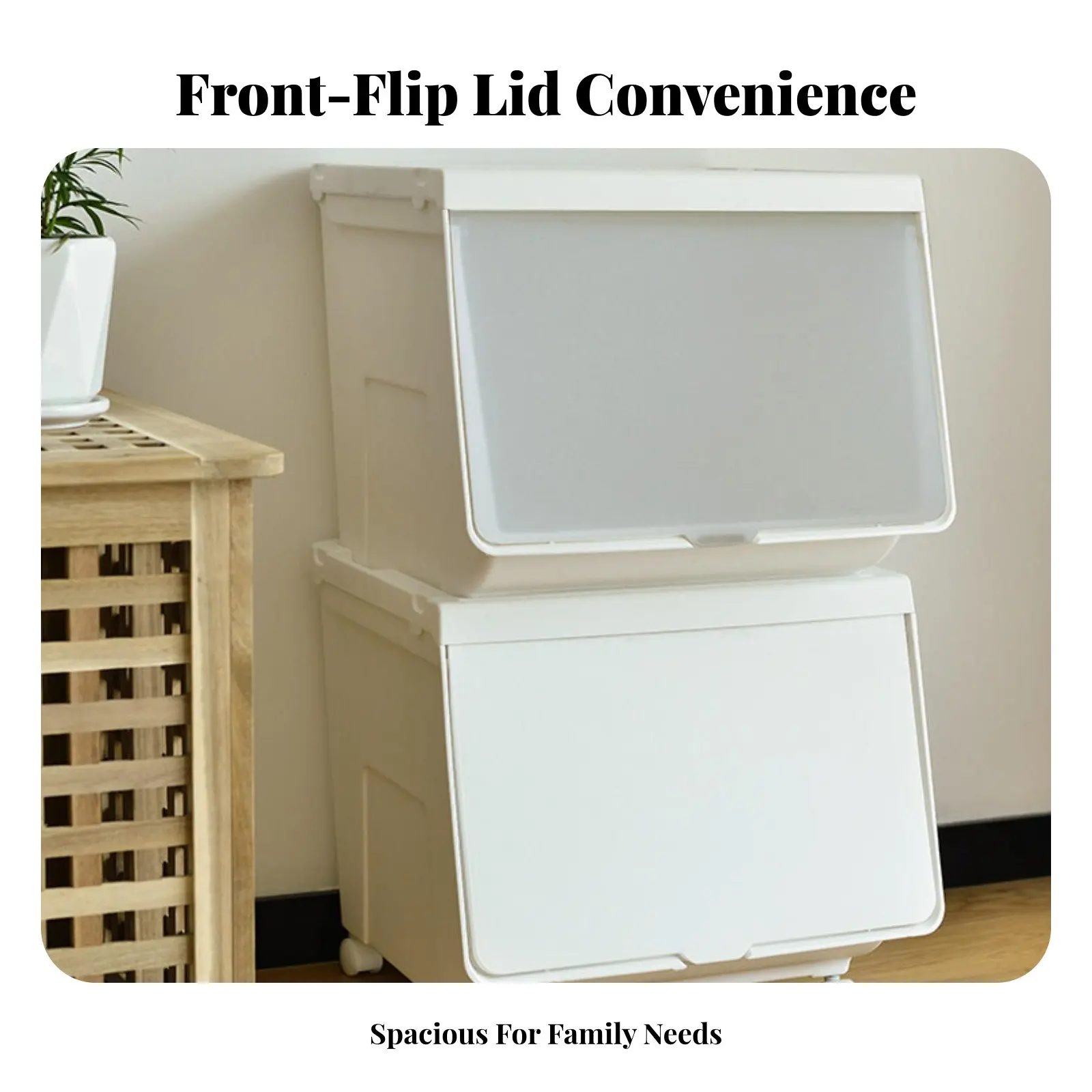 Front-Opening Wheeled Container Large Capacity Household Storage Visible Contents Clear View Doors for Families, Bedroom, Office
Front-Opening Wheeled Container Large Capacity Household Storage Visible Contents Clear View Doors for Families, Bedroom, Office