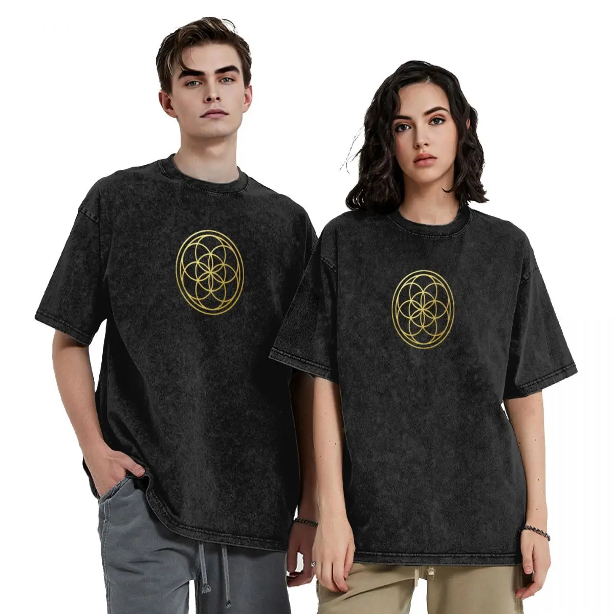 The Seed of life gold sacred geometry mandala esoteric symbol flower of life T-Shirt clothes Men's cotton t-shirt
The Seed of life gold sacred geometry mandala esoteric symbol flower of life T-Shirt clothes Men's cotton t-shirt
