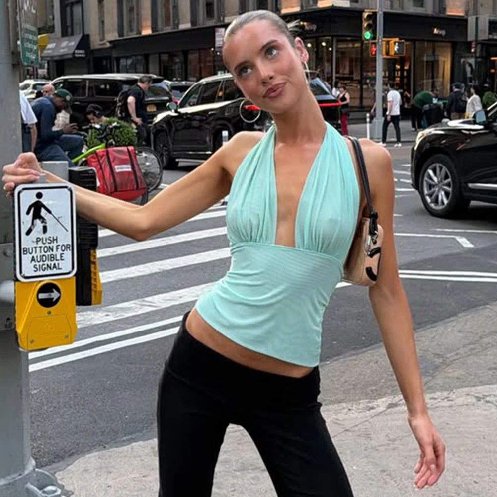 Ticketsx Sexy Plunge Backless Camisole Women's Summer Lace Up Ruched Patchwork Tanks Top Fashion Streetwear Vacation Female Tops
Ticketsx Sexy Plunge Backless Camisole Women's Summer Lace Up Ruched Patchwork Tanks Top Fashion Streetwear Vacation Female Tops