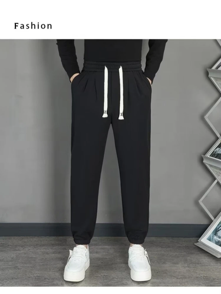 Spring and Autumn High Waist Pants Men Trousers High Quality Black Pants Man Men's Summer Slacks Suit Male Costumes Suits Dress
Spring and Autumn High Waist Pants Men Trousers High Quality Black Pants Man Men's Summer Slacks Suit Male Costumes Suits Dress