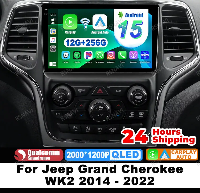 Car Radio Android 15 For Jeep Grand Cherokee WK2 2014 - 2022 Stereo 4G LTE Head Unit 5G WIFI Multimedia QLED Viedo Player DSP BT
Car Radio Android 15 For Jeep Grand Cherokee WK2 2014 - 2022 Stereo 4G LTE Head Unit 5G WIFI Multimedia QLED Viedo Player DSP BT