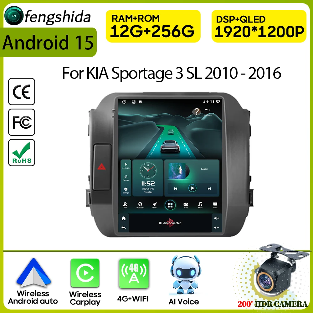 Car Radio Carplay 9.7 Inch For KIA Sportage 3 SL 2010-2016 Navigation GPS Android Auto Android 15 Video 4G Wifi No 2din Unit Cam
Car Radio Carplay 9.7 Inch For KIA Sportage 3 SL 2010-2016 Navigation GPS Android Auto Android 15 Video 4G Wifi No 2din Unit Cam