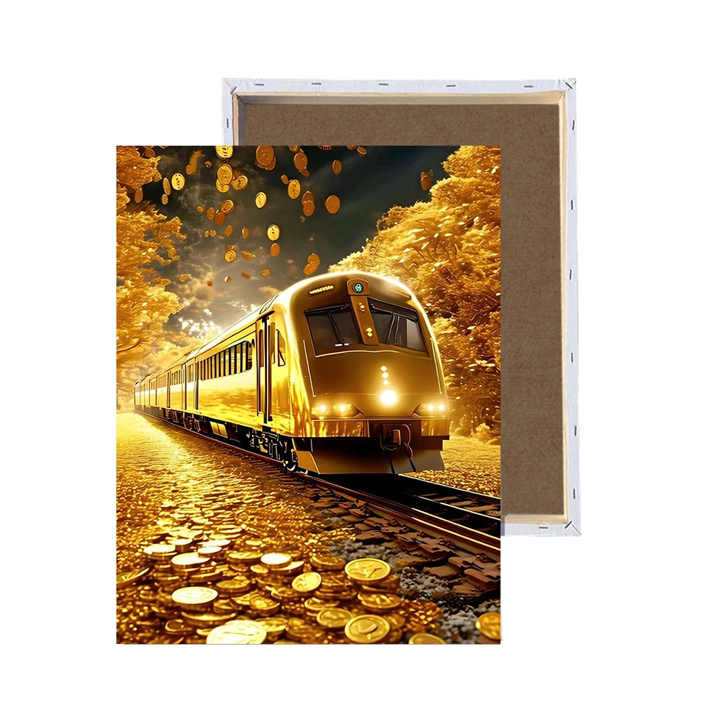 5D Diamond Painting Full Square Golden Train Scenery Diamond Embroidery Mosaic Kits Art Home Decoration
5D Diamond Painting Full Square Golden Train Scenery Diamond Embroidery Mosaic Kits Art Home Decoration