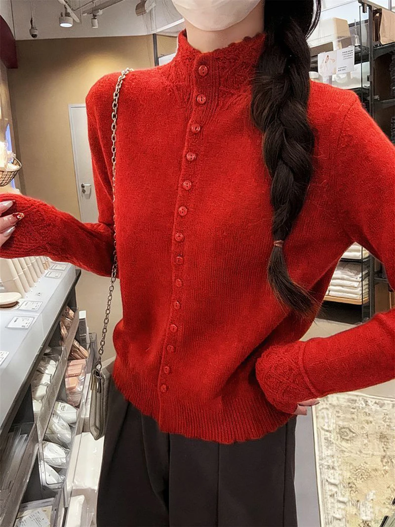 Faionable Soft Red Knitted Sweater Women's Spring 2026 Korean Sle Loose Fit Long Sve Commute Friendly Comfortable Knit...
Faionable Soft Red Knitted Sweater Women's Spring 2026 Korean Sle Loose Fit Long Sve Commute Friendly Comfortable Knit...