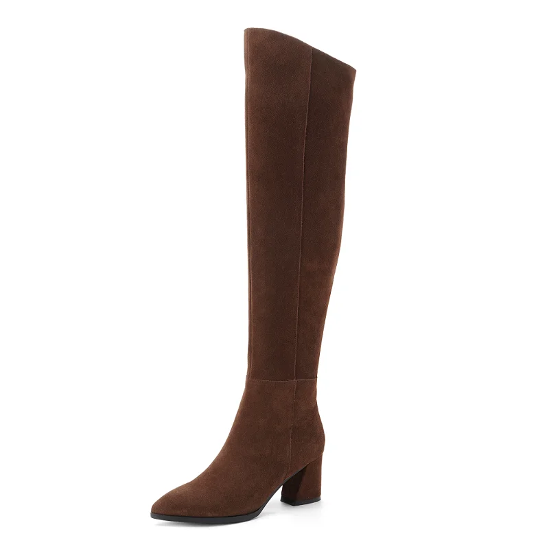 Woman Boots Cowgirls High Botas Side Zip Knee High Botas Cow Suede Shoes Pointed Toe Spring Autumn Woman Over Knee High Boots
Woman Boots Cowgirls High Botas Side Zip Knee High Botas Cow Suede Shoes Pointed Toe Spring Autumn Woman Over Knee High Boots